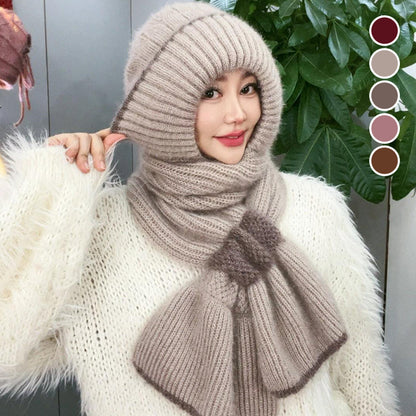 ❄️👩 Cache-Col Intégré Coupe-Vent pour Femme – Confort Tricot Chaud, Oreilles Protégées & Coloris Variés (Idéal pour Toutes les Activités Hivernales) !