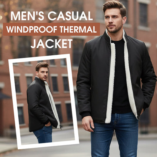 Veste Thermique Coupe-Vent Décontractée pour Homme