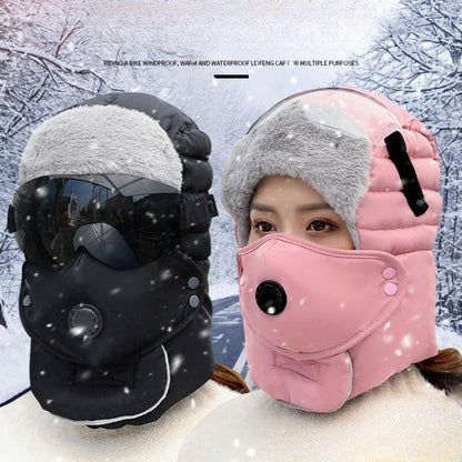 🧢 50 % DE RÉDUCTION MAINTENANT ! ✨ Bonnet thermique avec masque à valve respiratoire amovible - Polaire coupe-vent avec sangle réglable pour une protection extrême contre le froid ❄️🔒
