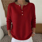 Pull en Maille à Col en V avec Boutons pour Femme
