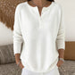 Pull en Maille à Col en V avec Boutons pour Femme