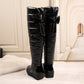 ⏳ Soldes de Noël — 50 % de réduction💥👢 Bottines d'hiver en fausse fourrure avec pompons🎁