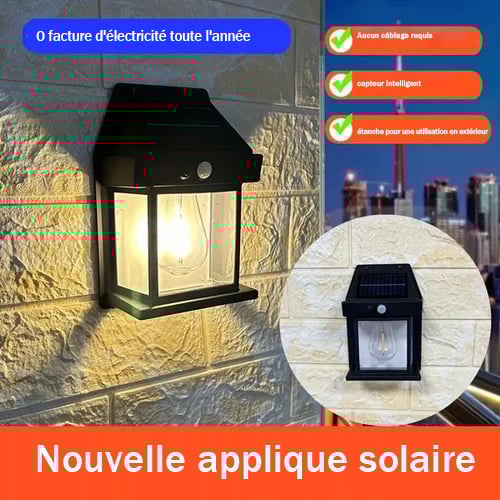 🔥VENTE LIMITÉE 50 % DE RÉDUCTION🔥Applique murale solaire à détecteur de mouvement en tungstène