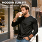 🔥 50 % de réduction immédiate – T-shirt Henley manches longues slim fit pour homme : respirant, élégant & polyvalent ! 👔👕