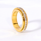 🔥 Bague Rotative en Acier Titane avec Zircone – Élégance, Confort & Anti-Stress 🎄