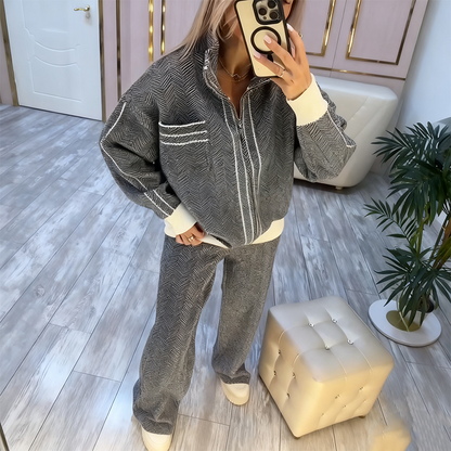 ⏳50 % de réduction pour une durée limitée⏰Ensemble 2 pièces élégant composé d'une veste et d'un pantalon pour femme🧥👖