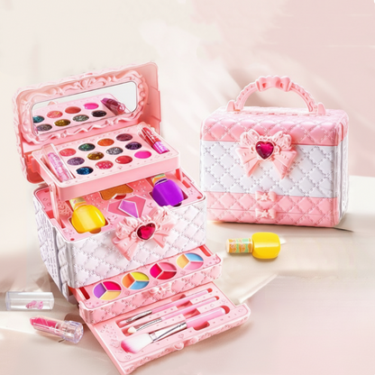 Kit de Maquillage Lavable pour Enfant avec Mallette de Rangement