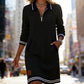 👗Robe à col et manches longues pour femme
