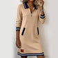 👗Robe à col et manches longues pour femme