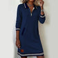 👗Robe à col et manches longues pour femme