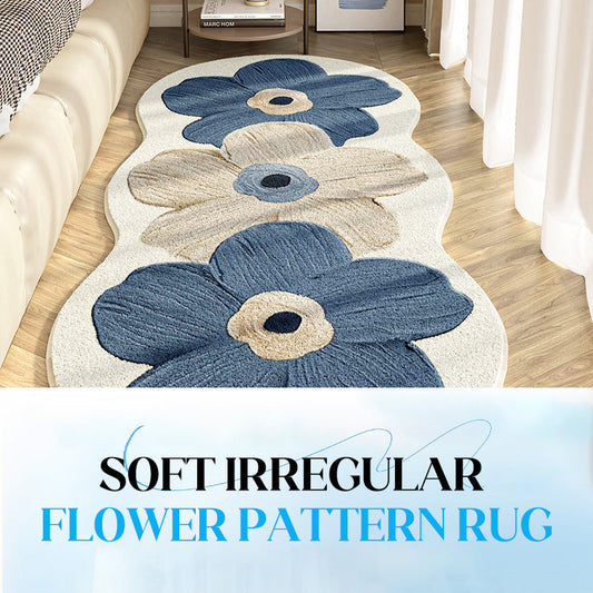 🎅 55% de réduction – Tapis Floral Irrégulier Ultra Doux ! 🌸🧡 Confort Luxueux & Look Ludique pour Chambre ou Salon ! 🛋️✨