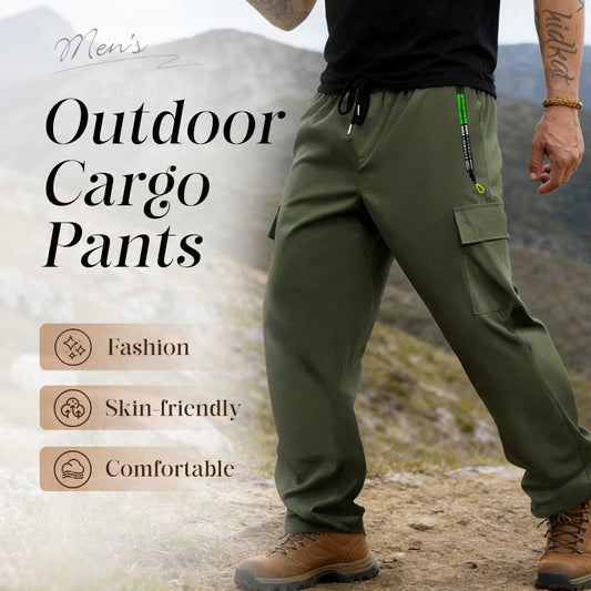 🏕️ NOUVEAUTÉ 2026 | Pantalon Cargo Outdoor Homme | Respirant & Poches Multiples ✨【T-shirt OFFERT】