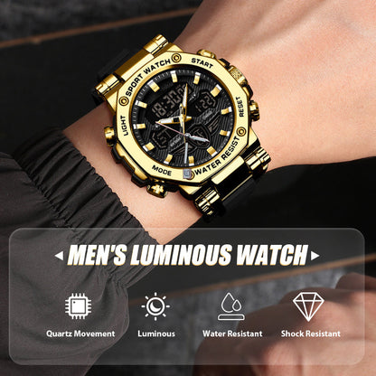 ⌚ 60% DE RÉDUCTION ! 🌙 Montre Multifonction Homme – Double Affichage, Étanchéité 50m & Rétroéclairage 🔋
