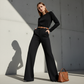 👯‍♀️ Allonger & Affiner | Pantalon Évasé Taille Haute | Silhouette Stylisée Instantanée 💫【Soldes -50%】