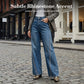 ✨🔥Jean large à jambes larges pour femme, orné de strass👖