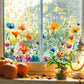 ✨DERNIER JOUR DE SOLDES 50 % DE RÉDUCTION !💐Autocollant pour fenêtre bouquet floral coloré🖼️