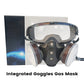 💯Masque à Gaz Double Filtre au Charbon Actif – Protection Anti-Poussière & Gaz Toxiques, Joint Étanche & Lunettes Incluses 🔥🛡️