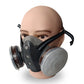 💯Masque à Gaz Double Filtre au Charbon Actif – Protection Anti-Poussière & Gaz Toxiques, Joint Étanche & Lunettes Incluses 🔥🛡️