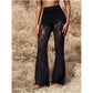 👖 Pantalon Évasé en Dentelle, Taille Haute & Doublure Intégrée – Style Boho-Chic & Silhouette Allongée 🌸