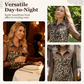 👚50 % DE RÉDUCTION🐆Chemisier femme imprimé léopard et empiècements en résille contrastants – Manches longues, coupe ajustée, idéal pour le bureau et les soirées✨