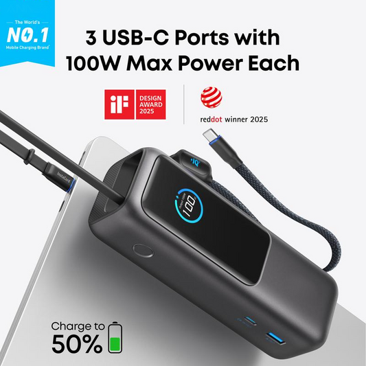 📱💥 50% OFF – Chargeur portable + câble intégré (Lightning/Type-C) | Recharge ultra rapide, tient dans une poche, sécurité anti-surcharge 🔐