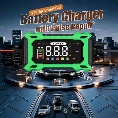 ⚡🛒 -50% ! 🔋Chargeur de Batterie Voiture 12V 6A – Intelligent, Numérique, 6-100Ah