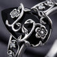 💍 PROMO FLASH : 50% DE RÉDUCTION ! Bague Romantique Ajustable – Style Bohème avec Pierre Précieuse Noire, Motif Floral Vintage & Accents Étincelants for un Charme Intemporel et Mystérieux ✨🌙