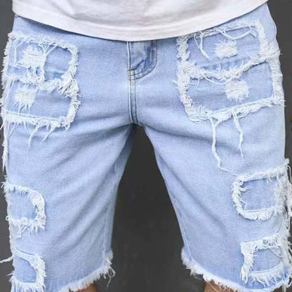 🩳 51% DE RÉDUCTION! 🔥 Short en Jean Déchiré pour Homme – Design Usé & Effiloché, Tissu Respirant & Look Urbain Tendance ✨