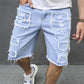 🩳 51% DE RÉDUCTION! 🔥 Short en Jean Déchiré pour Homme – Design Usé & Effiloché, Tissu Respirant & Look Urbain Tendance ✨