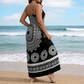 Robe longue bohème à imprimé mandala avec bretelles fines