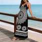 Robe longue bohème à imprimé mandala avec bretelles fines