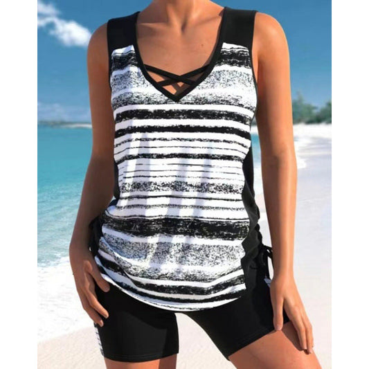 🥳SOLDES D'ÉTÉ🥳💞PLUS DE 50 000 EXEMPLAIRES VENDUS !💥50 % DE RÉDUCTION ! 🔥Maillot de bain deux pièces imprimé pour femme (tankini)