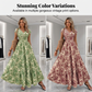 👗 PROMO FLASH : -50% ! 🔥 Robe Longue Femme – Col en V, Imprimé Floral & Taille Froncée, Tissu Léger et Respirant 🍁