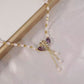 💖Collier Violet à Deux Cygnes en Cœur – Idée Cadeau Romantique pour Elle (Longueur Réglable 41-50 cm)