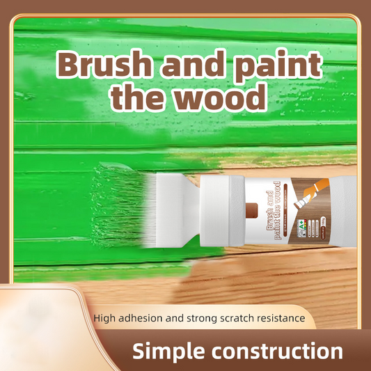 🖌️ PROMO LIMITÉE 50% DE RÉDUCTION ! ✨ Pinceau 2-en-1 Bois – 6 Couleurs, 180g, À Base d'Eau 🏡