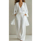 🧥Ensemble élégant pantalon à jambes larges, haut intérieur et cardigan (3 pièces) 👚👖