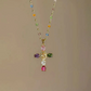 💎 50 % DE RÉDUCTION !! ✝️ Collier coloré avec pendentif en forme de croix en strass – Éclat éclatant, longueur réglable et message plein de sens ✨