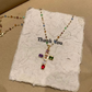 💎 50 % DE RÉDUCTION !! ✝️ Collier coloré avec pendentif en forme de croix en strass – Éclat éclatant, longueur réglable et message plein de sens ✨