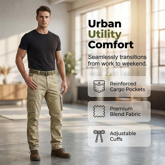 ⏰ 50 % de réduction ! 👖 Pantalon cargo tactique classique pour homme – Multi-poches, durable, poignets réglables 🔧