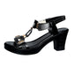 👡 56% DE RÉDUCTION EN CE MOMENT ! ✨ Sandales à talons pour femmes avec bride en T – Bride élastique, plateforme amortissante et bride en T métallisée pour un confort optimal du matin au soir 💃