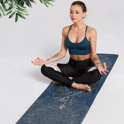 Serviette de yoga antidérapante imprimée et élégante