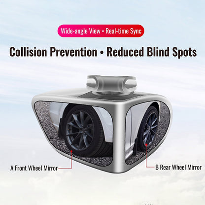 🚗 50% DE RÉDUCTION! 🛡️ Rétroviseur angle mort – Double objectif, 360° & vue trottoir ✨