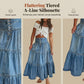 💙👗Jupe Maxi en Denim Évasée à Taille Haute pour Femme – Coupe A-Line, Boutonnée, Bleu Denim (S-XL)