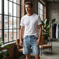 🔥50 % DE RÉDUCTION  💨Short en jean décontracté à la coupe ample pour homme👖