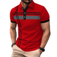 👕🌊 PROMO FLASH 50% ! Haut Homme à Manches Courtes Rayé – Col Claudine, Tissu Polyester Respirant & Infroissable, Coupe Ajustée Sportive, 5 Couleurs, Parfait pour l'Été & le Quotidien ✨