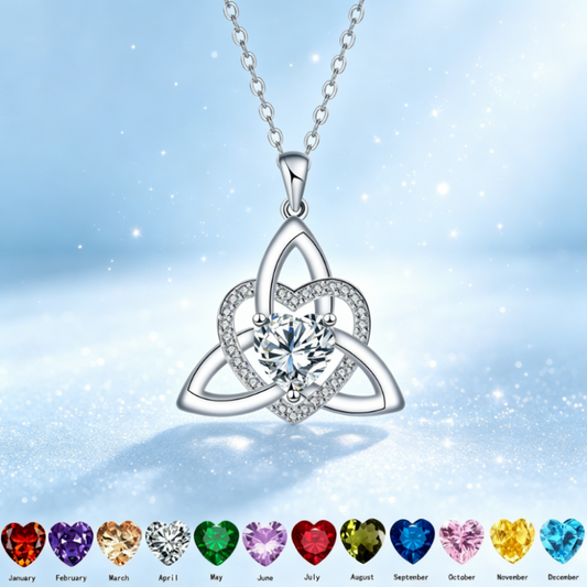 ⏳Spécial à durée limitée⏰Collier avec pendentif en forme de cœur et nœud celtique💎📿