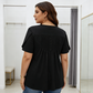 👚 56% DE RÉDUCTION ✨ T-shirt femme à plis devant & manches bouffantes – Doux, respirant & élégant – Parfait pour le bureau, le brunch ou les journées de printemps 🌸