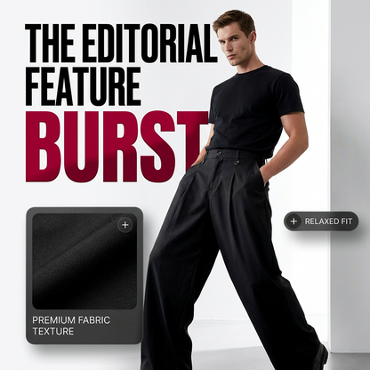 👖 50% DE RÉDUCTION ⏰ Pantalon de costume homme classique à jambe large – Tissu doux anti-froissé & coupe décontractée moderne – Plis devant, polyvalent pour le bureau ou le quotidien ✨