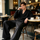 👖 50% DE RÉDUCTION ⏰ Pantalon de costume homme classique à jambe large – Tissu doux anti-froissé & coupe décontractée moderne – Plis devant, polyvalent pour le bureau ou le quotidien ✨