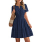 💐 PROMO EXCEPTIONNELLE -50% ! Mini-robe à volants en mousseline – Fluide, aérienne, féminine 🍃💕 【Qualité Premium】